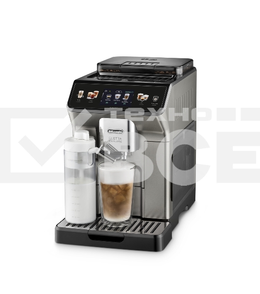 Кофемашина автоматическая DeLonghi ECAM450.86.T черный/серебристый, исп. кофе- зерновой/молотый, 1.8 л, 1450 Вт. 19 Бар.
