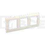 Рамка трехместная DKC Brava 75013W 2+2+2 модуля, белая, фото 1