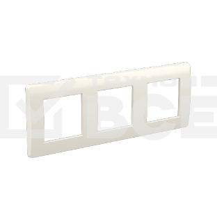 Рамка трехместная DKC Brava 75013W 2+2+2 модуля, белая