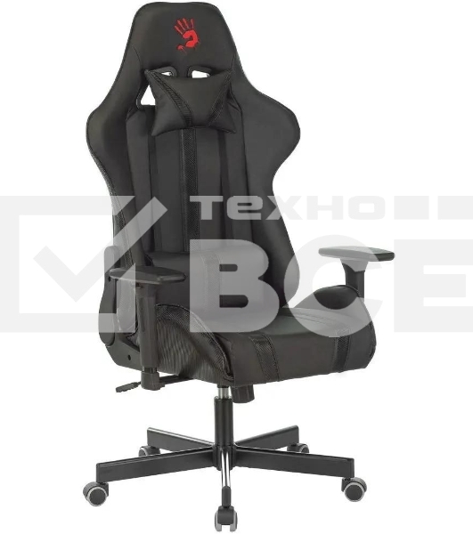 Кресло игровое A4Tech Bloody GC-600, черный, эко.кожа, крестовина металл