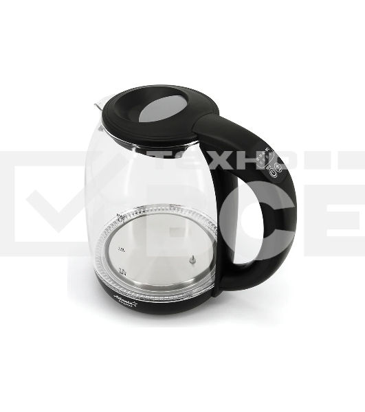 Чайник электрический Atlanta, ATH-2532 черн, стекло Стекло, 1,7л, 2200Вт, ЦИФРОВОЙ КОНТРОЛЛЕР ТЕМПЕРАТУРЫ НА РУЧКЕ, черный, температурная иллюминация, защита от перегрева без воды.