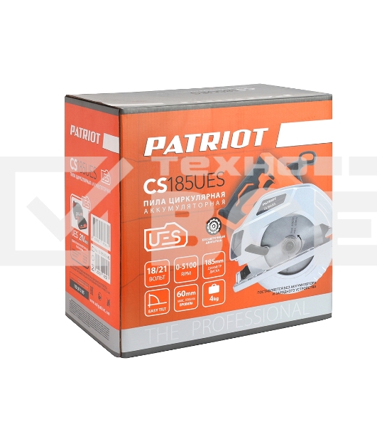 Циркулярная Пила Аккумуляторная Бесщёточная PATRIOT CS 185UES