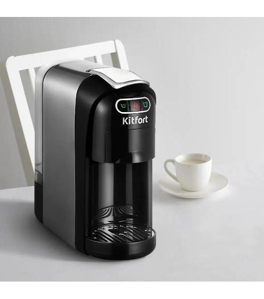 Кофемашина Kitfort КТ-7508 1400Вт серебристый/черный