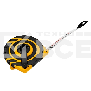 Рулетка геодезическая Denzel 30 м х 15 мм, закрытый корпус, фиберглассовая лента