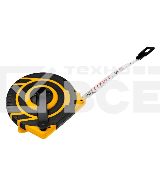 Рулетка геодезическая Denzel 30 м х 15 мм, закрытый корпус, фиберглассовая лента