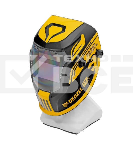 Щиток защитный лицевой (маска сварщика) Denzel F9, см. окно 100x60, Real Color, DIN 4-8/9-13