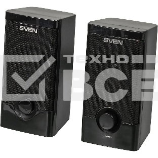 Колонки Sven 318 черный USB-порт ПК, ноутбука или адаптер 5V DC