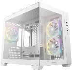 Компьютерный корпус Deepcool CG330 3F WH без БП, боковое окно (панорама), 3x120мм ARGB PWM вентилятора, белый, mATX (R-CG330-BKNGM3-G), фото 1