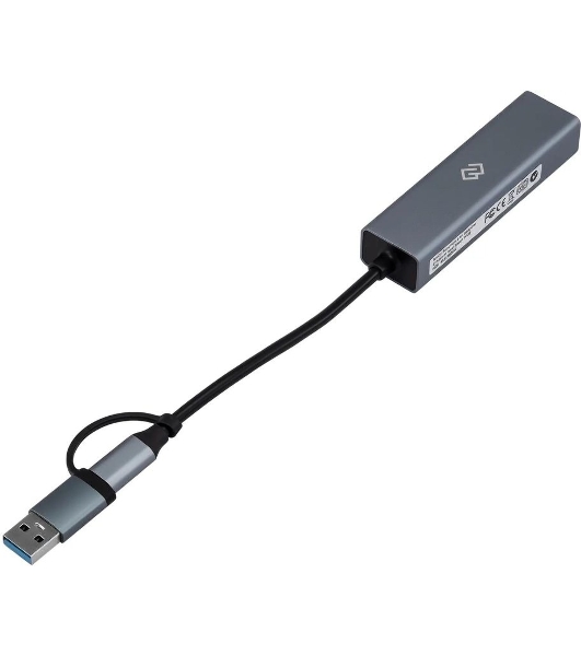 USB-концентратор Digma DHUB-LAN-4port, USB-C + USB-A, USB 3.0+USB 2.0, USB