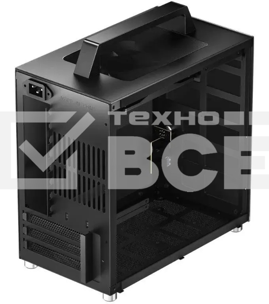 Компьютерный корпус JONSBO T8 PLUS Black без БП, боковые панели из закаленного стекла, mini-ITX, черный