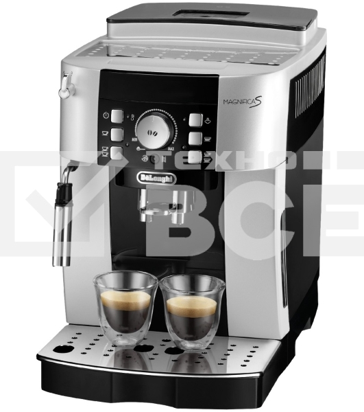 Кофемашина автоматическая DeLonghi ECAM 21.117.SB серебристый/черный, исп. кофе - зерновой/молотый, 1.8 л, 1450 Вт, 15 бар