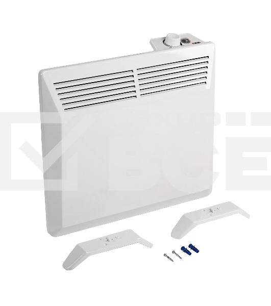 Конвектор Denzel XCE-1000 белый, 1000 Вт, 15 м2, термостат