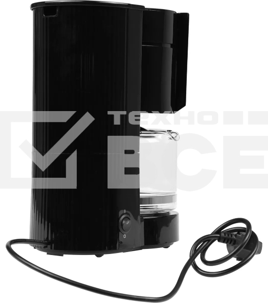 Кофеварка капельная Moulinex FG121811 чёрный, молотый, 1.1 л, 800 Вт.