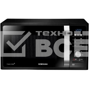 Микроволновая печь Samsung MG23F301TAK/OL чёрный, 23 л, 800 Вт, переключатели - кнопки/ поворотный механизм