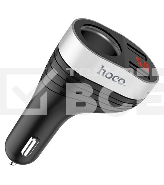 Автомобильная зарядка HOCO Z29 Regal, 2xUSB + прикуриватель, 3.1A, 96W, черный