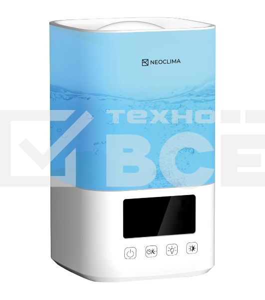 Увлажнитель воздуха ультразвуковой Neoclima Vision LED 2.5L, объем 2.5л, LED, сенсор белый
