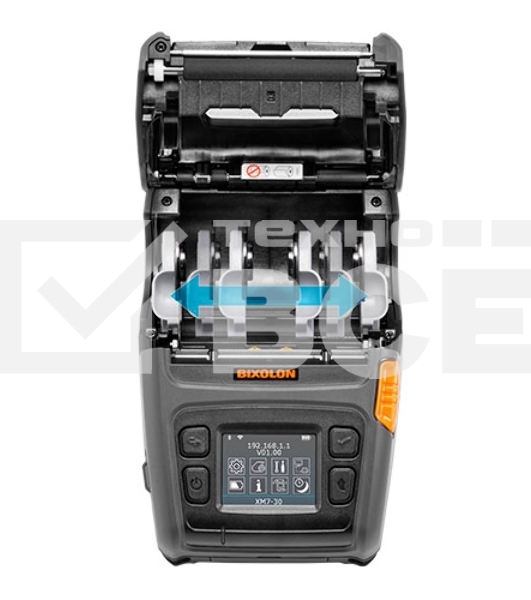 Принтер этикеток мобильный Bixolon XM7-30, 203 dpi, 127 мм/сек, USB, RS-232 (COM порт, Serial), Bluetooth, чёрный