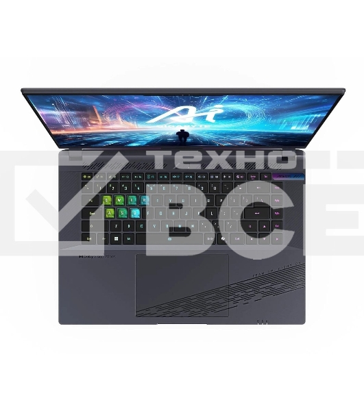 Ноутбук Gigabyte Aorus 16X серый ASG-63KZC64SD Core i9 14900HX 32Gb SSD1Tb NVIDIA GeForce RTX4070 8Gb 16