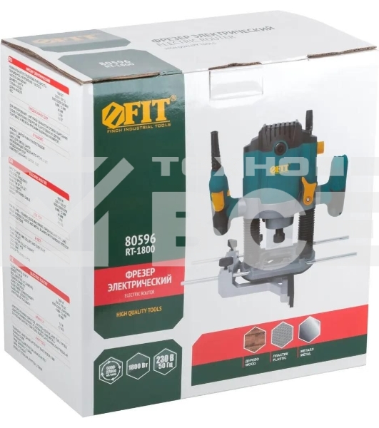 Фрезер Fit RT-1800 1800 Вт, 6000-22000 об/мин, 8/12 мм, 40 мм, 5,5 кг, БС щеток, коробка
