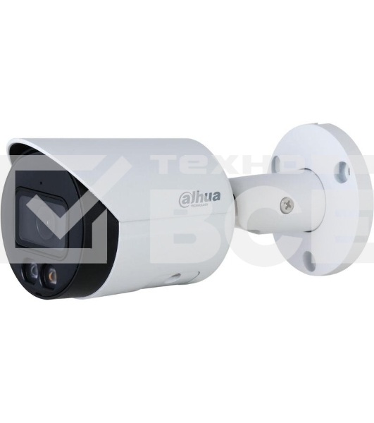 Уличная цилиндрическая IP-видеокамера DAHUA DH-IPC-HFW2249SP-S-LED-0280B Full-color с ИИ 2Мп, 1/2.8” CMOS, объектив 2.8мм, видеоаналитика, LED до 30м, IP67, корпус: металл