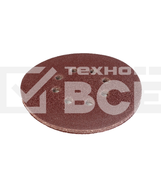 Круг шлифовальный PATRIOT на липучке, 150мм, 8 отверстий, Р60, 5 шт