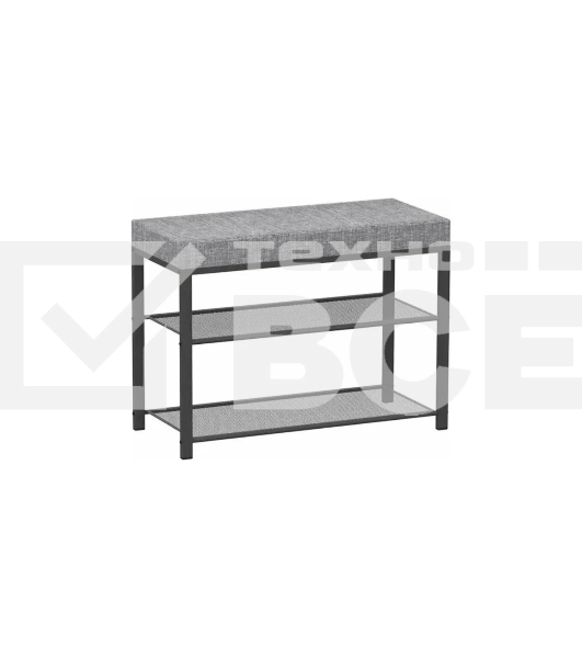 Банкетка ЗМИ Торонто 23S каркас черный, сиденье серый БТ23СЧС