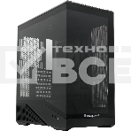 Компьютерный корпус без блока питания HSPD F711-TGbK, Panoramic Full Tower, Black, TG, 0.7 SPCC, no fans ATX, mATX, mITX 190/420/280мм 2x2.5', 2x3.5', 7xPCI 1xUSB-A 3.0, 1xUSB-C 445x235x475мм, фото 1