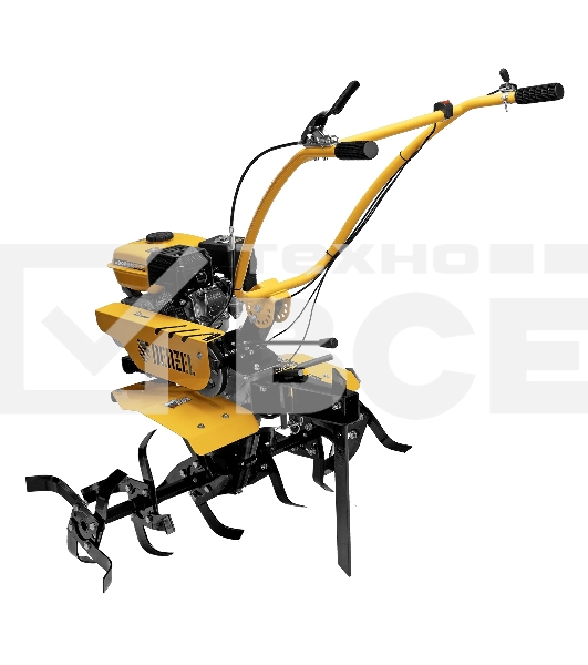 Мотоблок Denzel DPT-170SB, 7 л.с., ремен.сцеп, фрез 3х4, ШОМ, без колес, передачи 2В/1Н