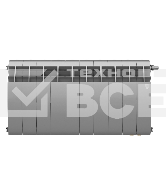Радиатор Royal Thermo BiLiner 350 Silver Satin VR80 - 10 секц.