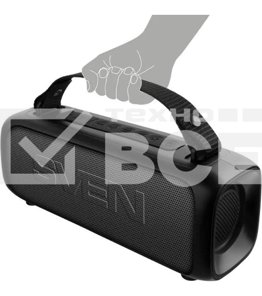 Портативная колонка Sven PS-235 черный 12W 2.0 BT 3600mAh (SV-022075)