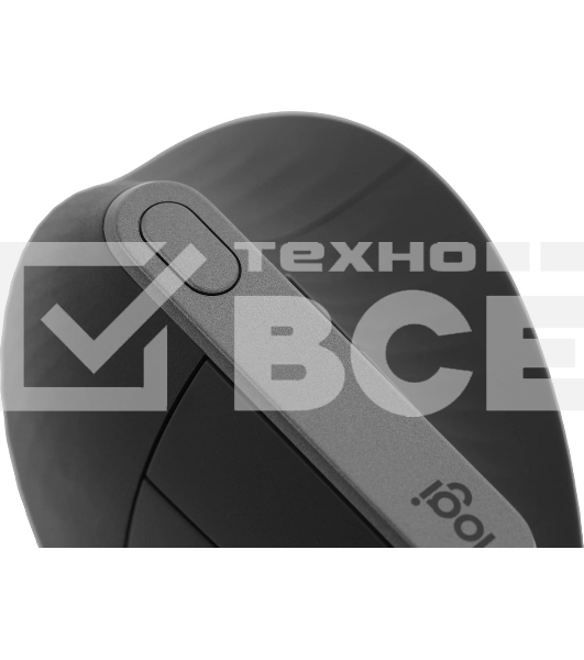 Мышь беспроводная/проводная Logitech MX Vertical графитовый, 4000 dpi, радиоканал, Bluetooth, USB, кнопки - 6