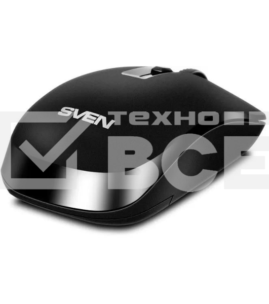 Мышь беспроводная SVEN RX-260W черный, 1600 dpi, радиоканал, USB, кнопки - 4