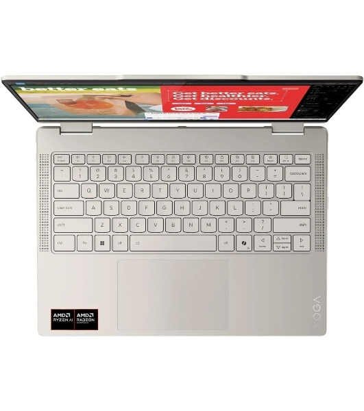 Ноутбук Lenovo Yoga 7 14AKP10/14'/OLED/AMD Ryzen AI 5 340/24Gb/1Tb SSD/AMD Radeon 840M/Windows 11 Pro/бежевый/1.38kg