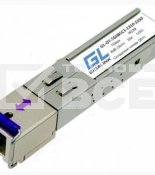 Модуль SFP GIGALINK GL-OT-SG06SC1-1550-1310-B, WDM, 155Mb/1,25Gb/s одно волокно SM, SC, Tx:1550/Rx:1310 нм, 6 дБ до 3 км