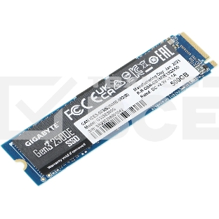 Накопитель SSD GIGABYTE AORUS Gen3 2500E, 500Gb, M.2 2280, PCIe 3.0 x4, NVMe, R/W 2300/1500