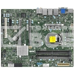 Материнская плата Supermicro MBD-X12SCA-F-B W-1200 CPU, 4 DIMM slots, Intel W480 controller for 4 SATA3 (6 Gbps) ports, RAID 0,1,5,10, 1 PCIe 3.0 x4, 2 PCIe 3.0 x16 slots, bulk, фото 1