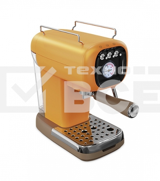 Кофеварка эспрессо BQ CM2004 желтый, исп. кофе - молотый, 0.6 л, 1100 Вт, 20 Бар.