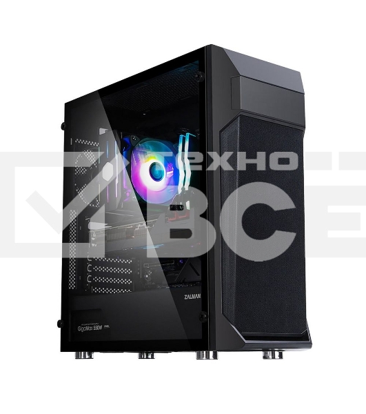 Компьютерный корпус ZALMAN Z1 PLUS, ATX, BLACK, WINDOW, 1x5.25