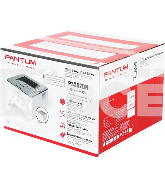 Принтер лазерный Pantum P3302DN, A4, ч/б, печ. до 33 стр/мин., 1200 x 1200 dpi, Ethernet (RJ-45), USB 2.0