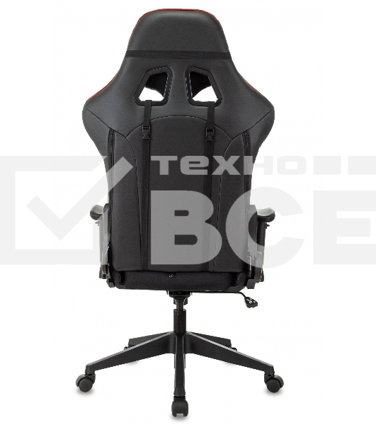 Кресло игровое Бюрократ VIKING 4 AERO RUS белый/синий/красный/черный, искусст. кожа/ткань, две подушки