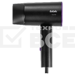 Фен BBK BHD1202 черный, 1200 Вт, компактный