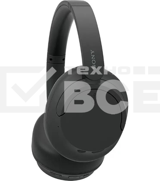 Беспроводные/проводные наушники SONY WH-CH720N черный, полноразмерные, Bluetooth + проводной, активное шумоподавление, до 50 ч