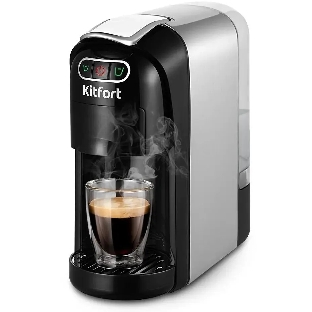 Кофемашина Kitfort КТ-7508 1400Вт серебристый/черный