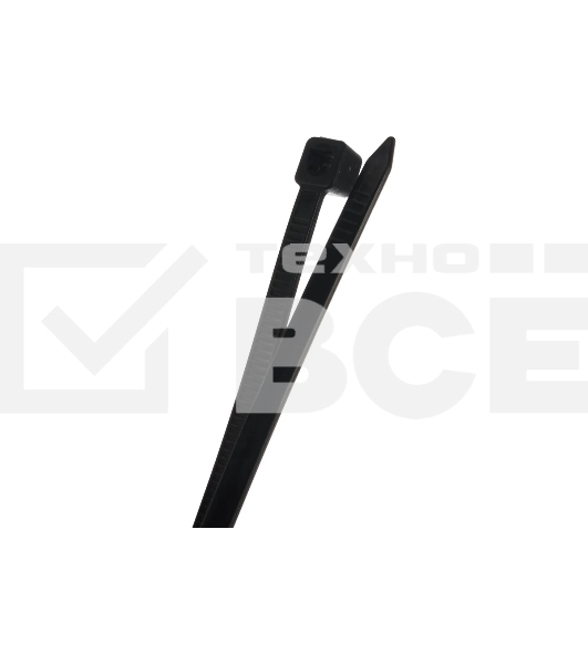 Нейлоновые стяжки Fortisflex КСС 4х370 черный 100 штук