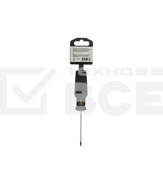 Отвертка Denzel PZ0x75 мм, S2, 3к рукоятка