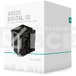 Кулер для процессора DEEPCOOL AK620 DIGITAL SE LGA20XX/1700/1200/115X/AM5/AM4 (9шт/кор, TDP 260W, PWM, DUAL Fan 120мм, 6 тепл. трубок, ARGb, черный) RET (R-AK620-BKADMN-GJD), фото2