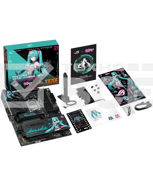 Материнская плата ASUS ROG STRIX X870E-H GAMING MIKU AM5 ATX 4xDDR5 2xPCIEx16 4xM.2 3xUSB-C HDMI 5GLAN Wi-Fi 7 