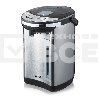 Термопот Centek CT-1084 сталь, 6.0 л, 750 Вт, 2 способа подачи воды, двойная защита от перегрева
