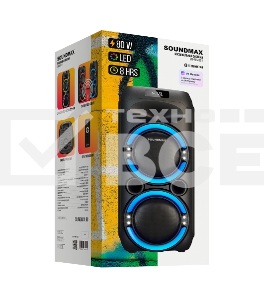 Портативная колонка Soundmax SM-MS4101 черный