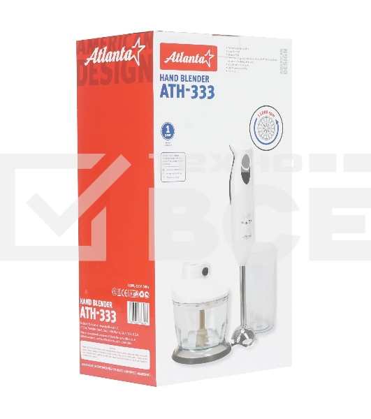Блендер Atlanta ATH-333 белый, 280 Вт, 1 л